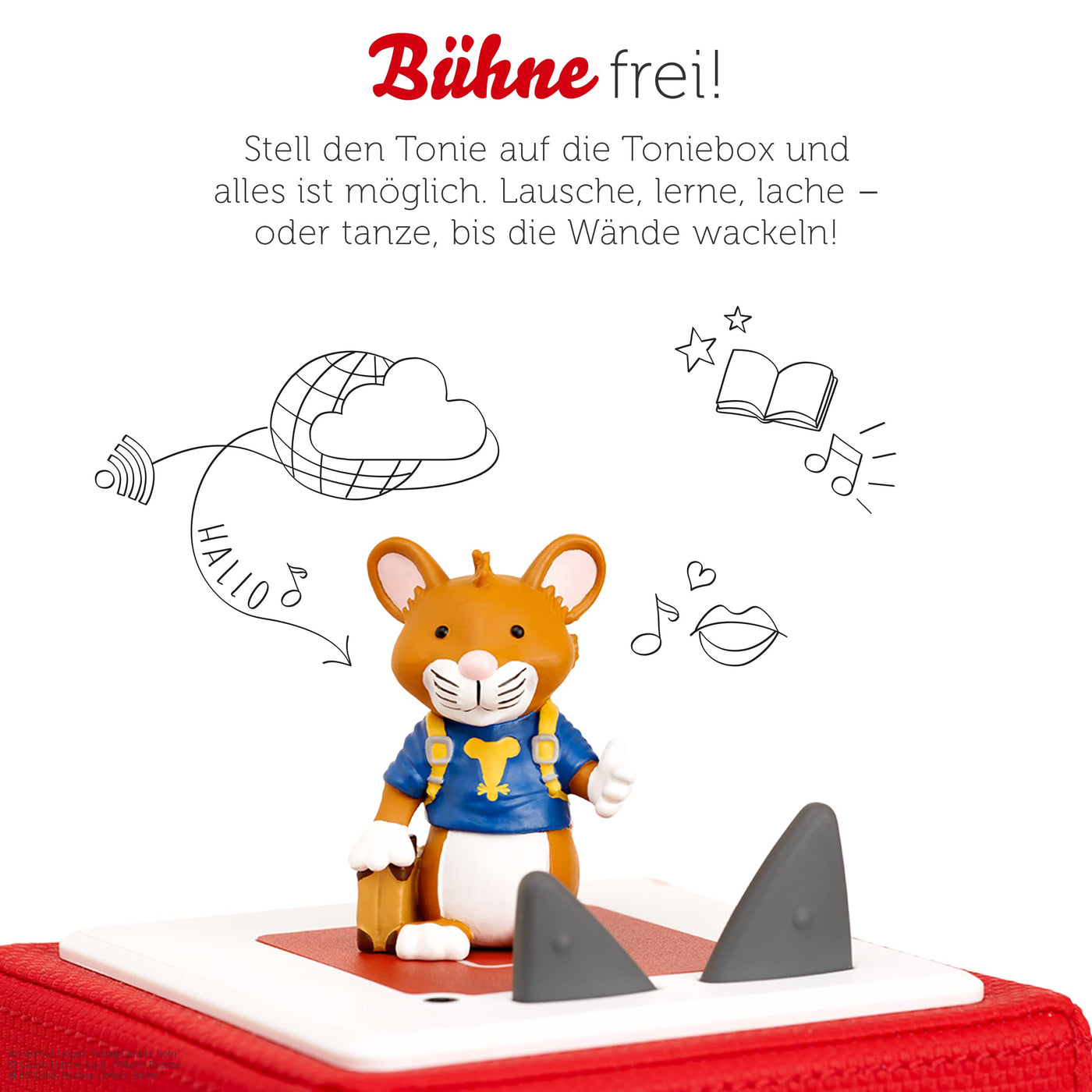 tonies Hörfiguren Bundle für Toniebox, 3 x Leo Lausemaus Figur mit jeweils 4 spannenden Abenteuern für Kinder ab 3 Jahren