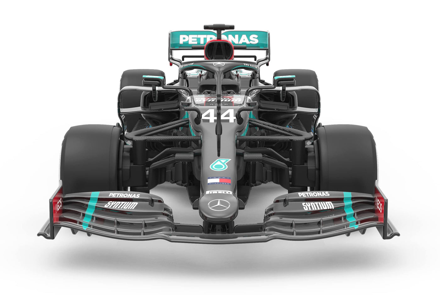 JAMARA Mercedes-AMG F1 W11 EQ Performance 1:18-2,4GHz für Mehrspielerbetrieb, offiziell lizenziert, originalgetreue Lackierung, Inklusive Dekorbogen
