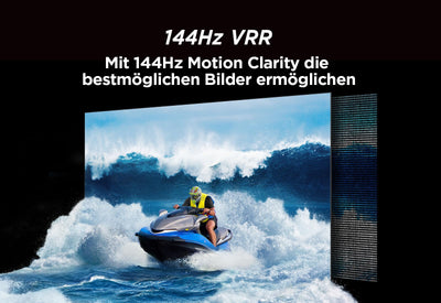 TCL 75T8A 75-Zoll-Fernseher, QLED, HDR 1000 nits, Full Array Local Dimming, IMAX Enhanced, 144Hz VRR, Dolby Vision und Atmos TV, Unterstützt bei Google