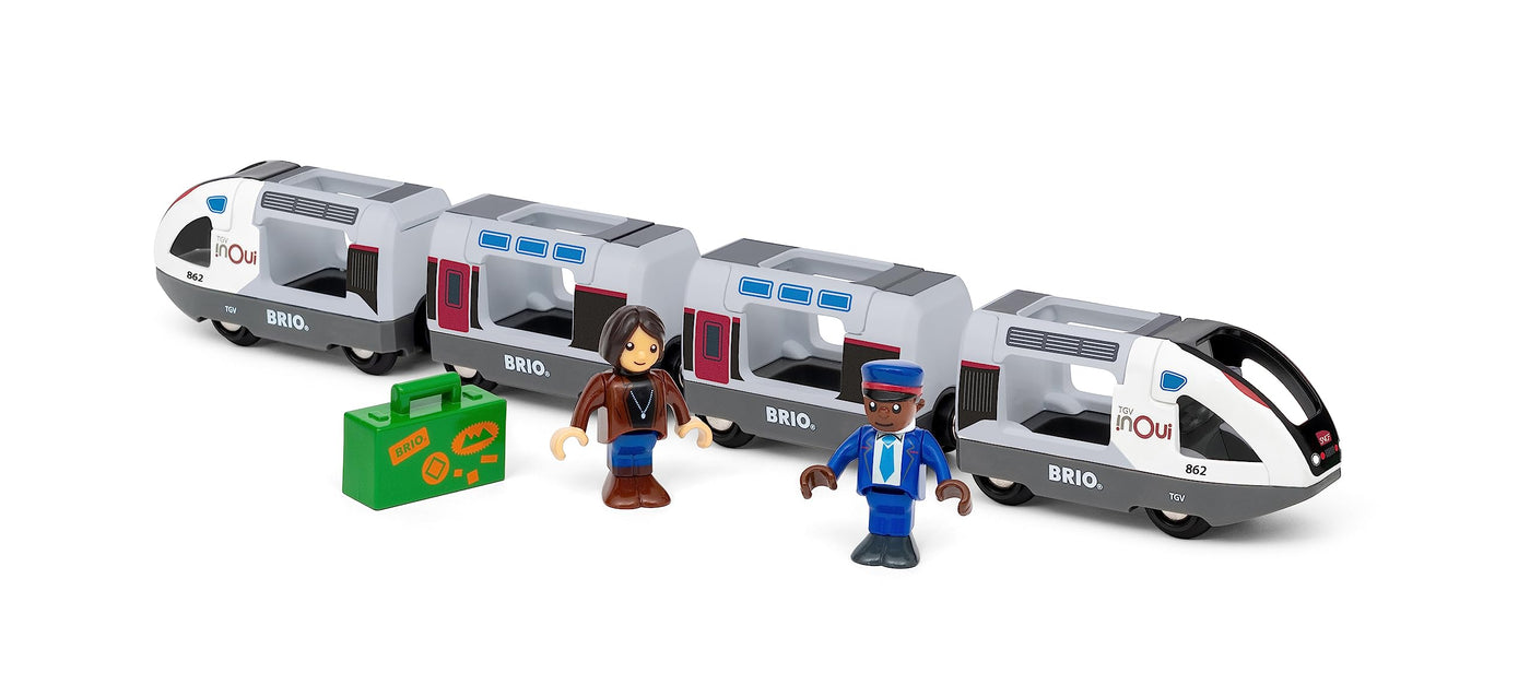 BRIO World – 36087 Trains of The World TGV Hochgeschwindigkeitszug | Spielzeuglok für Kinder ab 3 Jahren