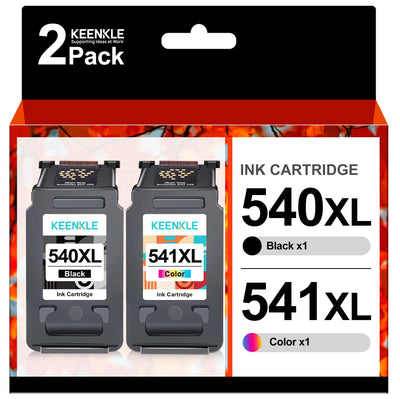 PG-540 XL CL-541 XL Wiederaufbereitet Tintenpatrone Kompatibel für Canon Druckerpatronen 540 541 für Pixma TS5150 MG3650 MG3600 MG4250 MX475 MX375 MX535 MG3150 MG3500 (1 Schwarz, 1 Farbe)