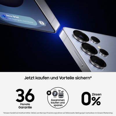 Samsung Galaxy S25 Ultra AI Smartphone mit Galaxy AI, 12 GB RAM, 256 GB Speicher, Titanium Blue, 3 Jahre Herstellergarantie + Galaxy Watch7 Smartwatch + Galaxy Buds3 Pro