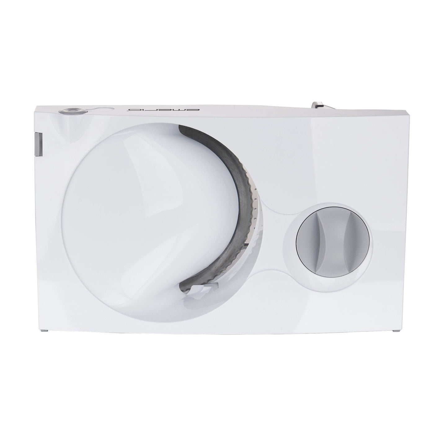Emerio Allesschneider"Made in EU" MS-125000, Edelstahl Messereinheit in Deutschland produziert, einstellbar 0-17mm, BPA frei, platzsparend klappbar, mit Sicherheitsschalter, Eco 100Watt, Weiß