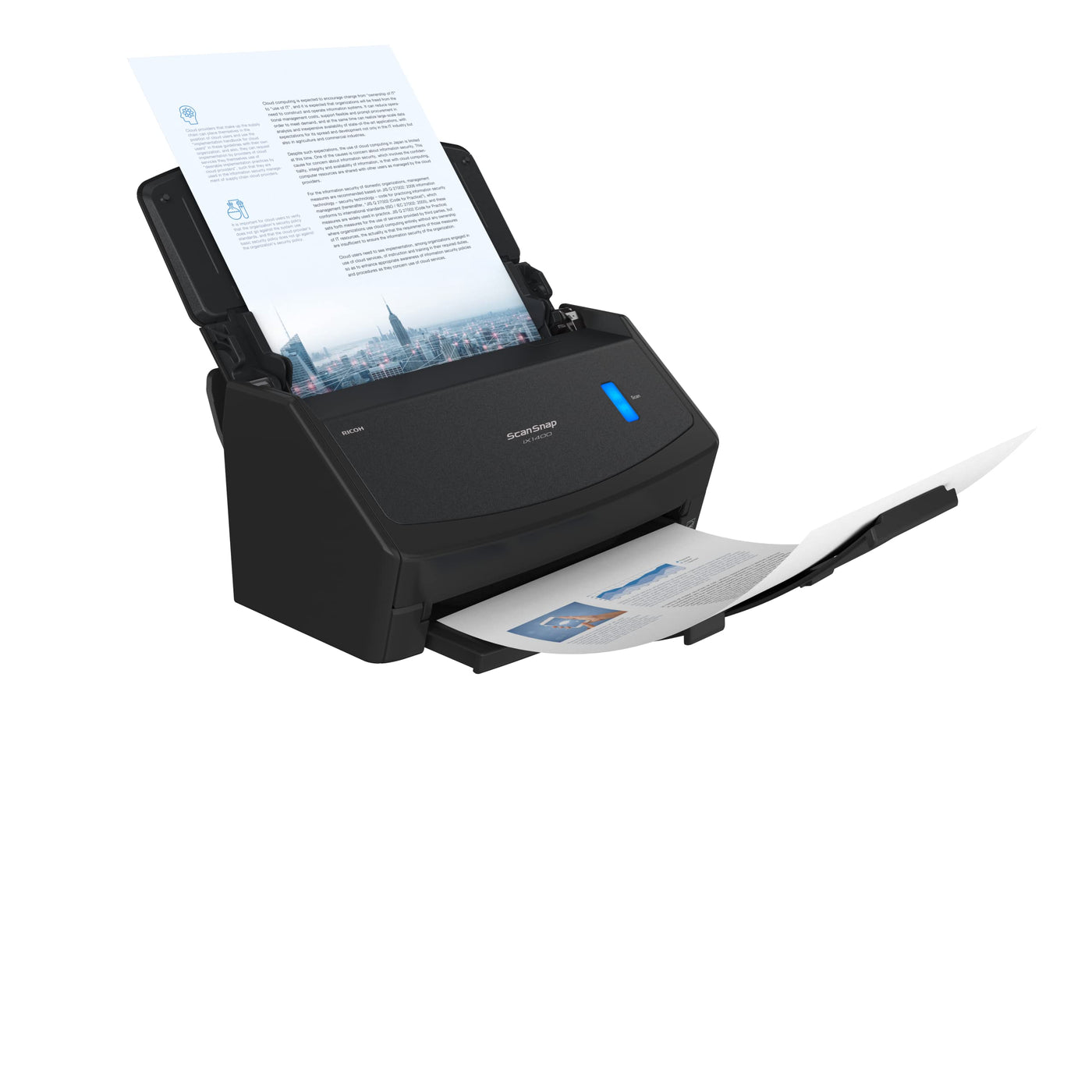 ScanSnap iX1400 Desktop Dokumentenscanner (Schwarz) - A4, Duplex, USB 3.2 mit ADF
