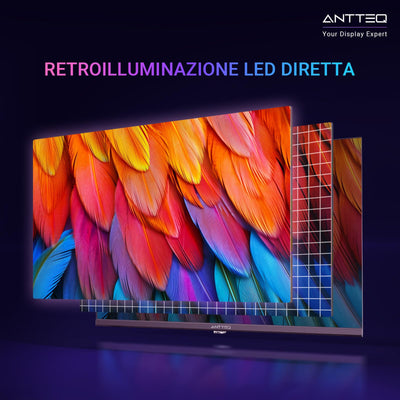 Antteq ViTA Series Smart TV 25 Zoll (Fernseher 64 cm),FHD,Triple Tuner(DVB-T2/S2/C),App Store,Netflix,Prime Video,DAZN,UVM,WiFi,Hotelmodus,V25-AF3Q1 2024