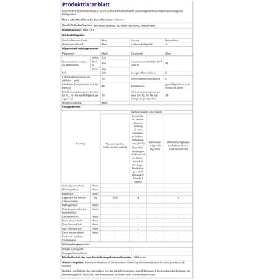 Stillstern Mini Kühlschrank E 45L mit Abtauautomatik, Schloss, Frostfach, Leise, Ideal für Küche, Büro, Schlafzimmer, Hotels und kleine Wohnungen Kühlschrank klein Minibar Getränkekühlschrank