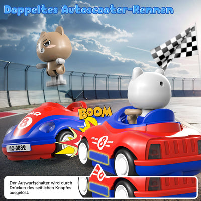 Ferngesteuertes Auto ab 2 Jahre, 2PCS RC Bumper Cars mit Musik und Licht, 2.4GHz Autoscooter Ferngesteuert Kinder mit 2 Akku 50 Minuten, Auto Spielzeug ab 2 Jahre, Geschenke 2 3 4 Jahre Junge Mädchen