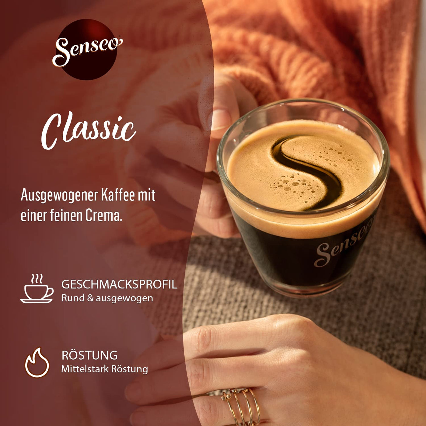 Senseo Pads Classic - Kaffee RA-zertifiziert - 10 Packungen x 16 Kaffeepads
