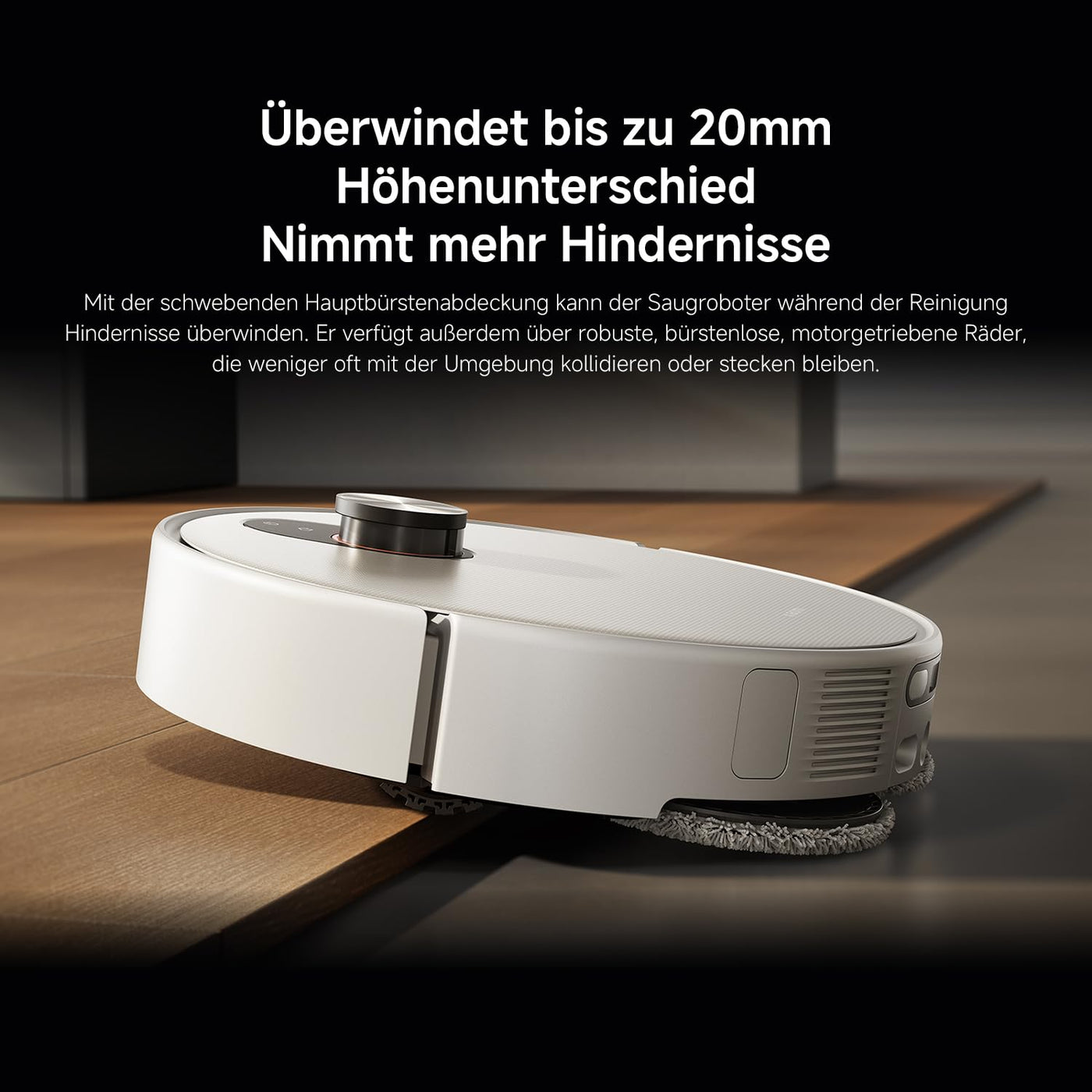 XIAOMI Robot Vacuum 5 Pro Saugroboter mit Wischfunktion, 20.000Pa, Ausfahrbarer Mopp & Seitenbürste, Selbstreinigende All-in-One Basisstation, KI-Navigation, App & Sprachsteuerung