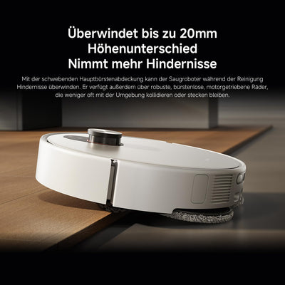 XIAOMI Robot Vacuum 5 Pro Saugroboter mit Wischfunktion, 20.000Pa, Ausfahrbarer Mopp & Seitenbürste, Selbstreinigende All-in-One Basisstation, KI-Navigation, App & Sprachsteuerung