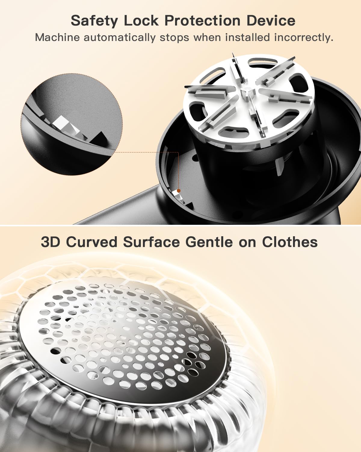 coldSky Wiederaufladbarer Stoffrasierer, Fusselrasierer mit Digitalanzeige, Pullover-Rasierer mit 6-Blatt-Klingen und Sicherheitsverriegelung, 3 Geschwindigkeiten Defuzzer Entfernen Sie Fuzz, Pillen