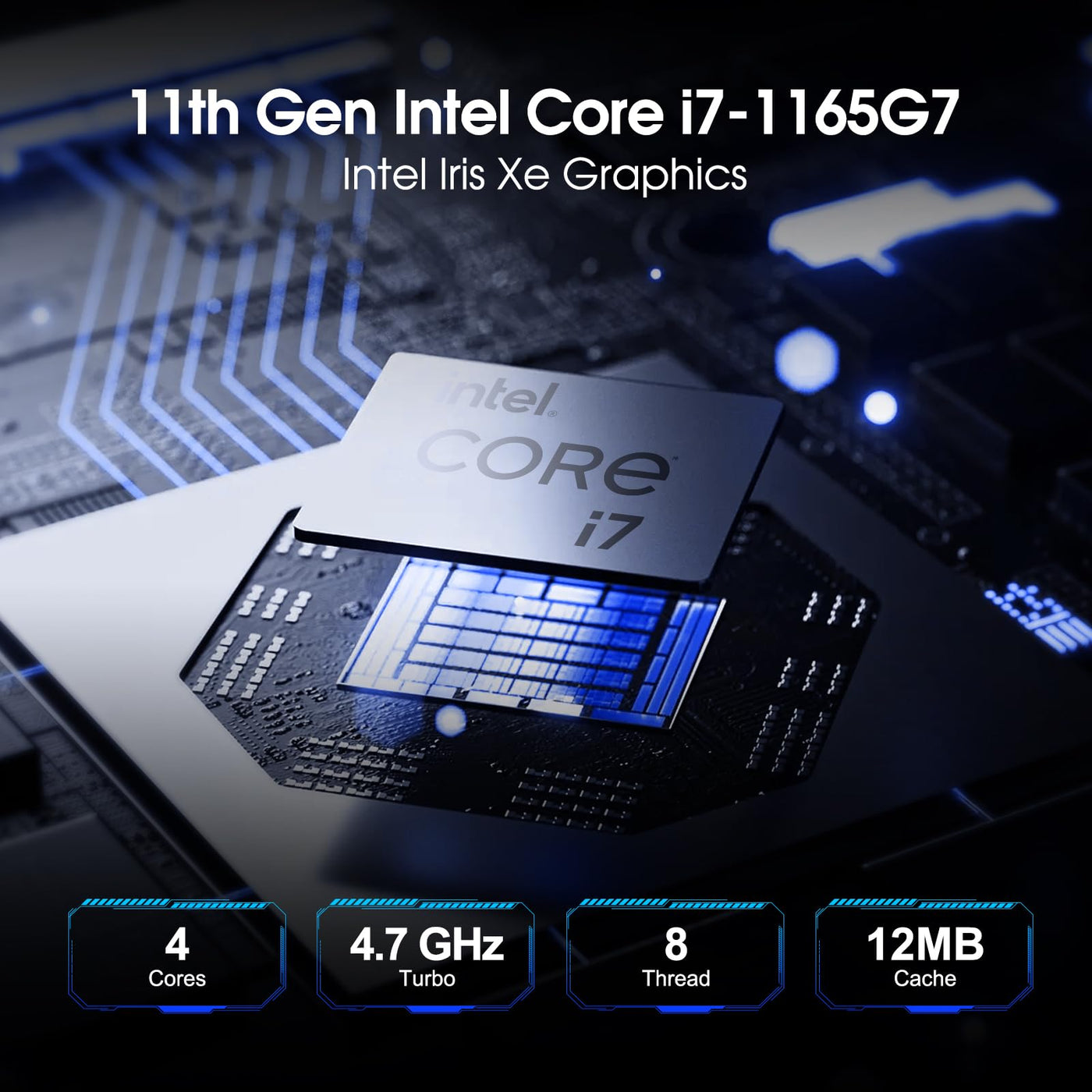 Intel NUC 11 Panther Canyon Mini-PC, Intel Core i7-1165G7 Prozessor, 32GB RAM und 1TB SSD Mini-Computer, Win 11 PRO, LAN 1000M/WiFi 6/BT5.2, Business-Computer für Büro/Schule/Zuhause (NUC11PAHi7)