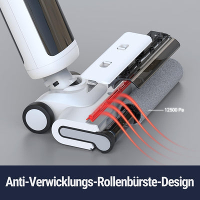 OSOTEK H200 Lite Wischsauger, 180° Flacher Saugwischer,3 in 1 kabelloser Nass Trockensauger mit Selbstreinigung,2 Seite Kantenreinigung, LED-Anzeige, Reinigung unter tiefen Möbeln
