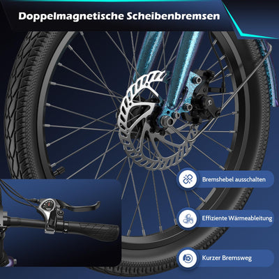 Fafrees F20 Lasting Premium City Faltrad Ebike | 250W Elektrofahrrad mit 36V 18.2Ah Akku (140kg Tragkraft) | StVZO-Zugelassen | Effiziente Fahrt (Hecktasche + Handyhalterung, Schwarz)