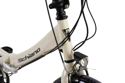 F.lli Schiano E-Star, E Bike Klappbar 20 Zoll, 36V 10.4Ah Abnehmbarer Akku, Motor 250W 40Nm, Klapprad Ebike für Herren/Damen, Antikweiß