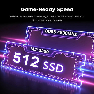 Tivique Gaming Laptop,Ryzen 7 7735HS,Bis zu 4,8 GHz,16GB Ram DDR5 4800MHz 512GB SSD,16 Zoll FHD Display Laptop,Gaming Notebook mit beleuchteter Tastatur,WiFi-6,Metal Housing