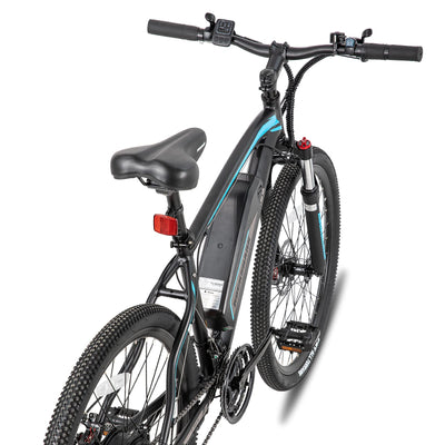 Hiland 29 Zoll Elektrofahrrad, 21 Gang Aluminium Elektro-Mountainbike, 250 Watt Scheibenbremse Elektrofahrrad für Erwachsene, Unisex mit 36V 10.4Ah Akku schwarz