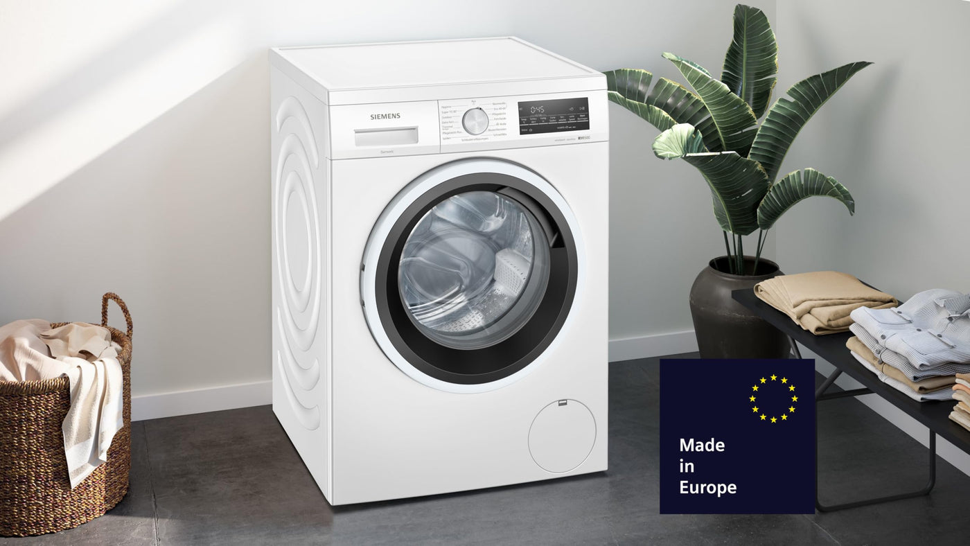 Siemens WU14UT42, iQ500 Waschmaschine, 9kg, 1400 UpM, Unterbaufähig, Extra stromsparend und leise, varioSpeed für kürzere Programme, LED-Display, Outdoor-Programm, Nachlegefunktion, aquaStop