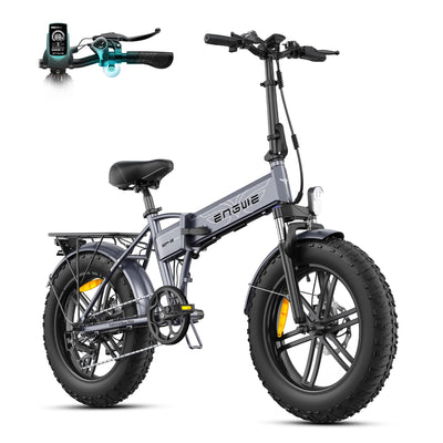 ENGWE E Bike Klapprad, 48V 13Ah Removable Akku bis 120km，20×4.0 Zoll Fette Reifen, 7-Speed E-Bike für Jedes Terrain