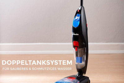 Vileda JetClean 3in1 Saugwischer, Bodenwischer für alle Hartböden, Staubsauger mit Wischfunktion – Saugen, Wischen & Trocknen in nur einem Schritt, Eco-Verpackung