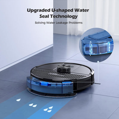 Lubluelu Saugroboter mit Wischfunktion 3-1, 4500Pa Staubsauger Roboter mit Lasernavigation, 54 dB Roboterstaubsauger mit Anti-Siphon-Technologie, 150 Min Laufzeit, APP Steuerung, 24 No-Go Zonen (SL68)