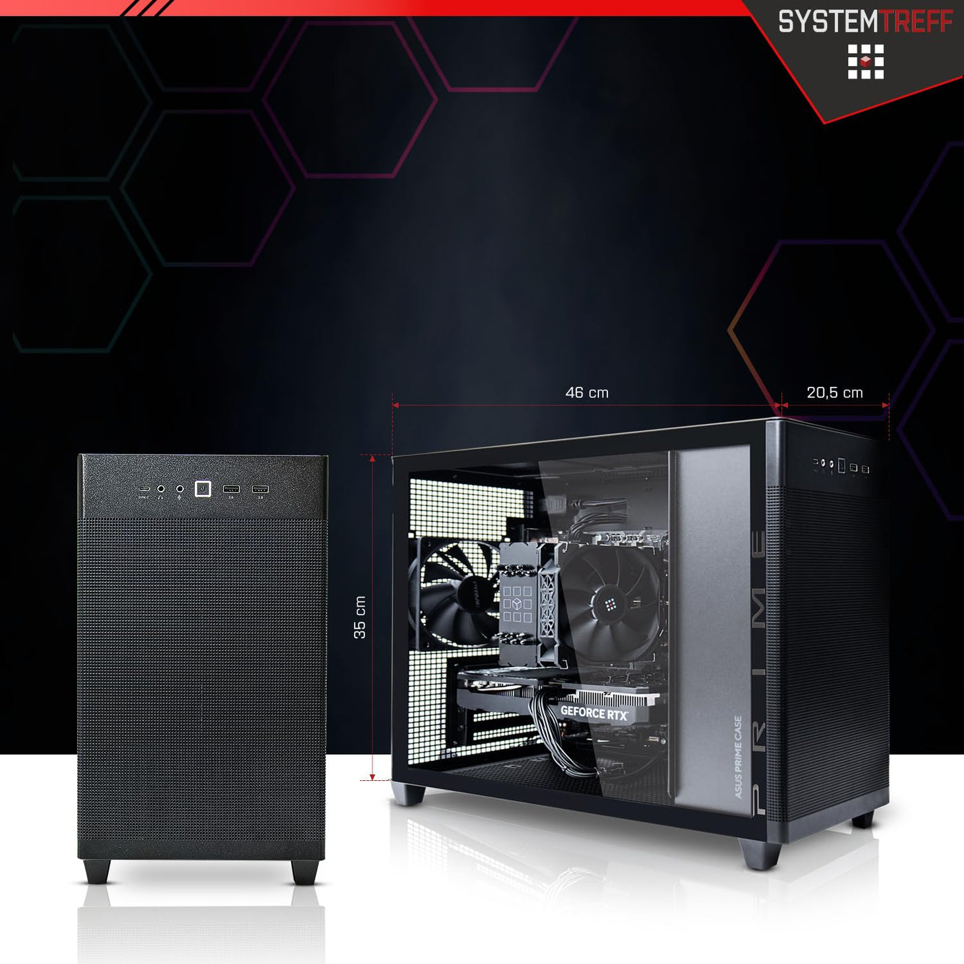 SYSTEMTREFF Mini PC Intel Core i5-14600K 14x5.3GHz | UHD 770 4K HDMI DX12 | 1TB M.2 NVMe | 16GB DDR4 RAM | WLAN Silent Desktop Computer Rechner für Büro Business Multimedia