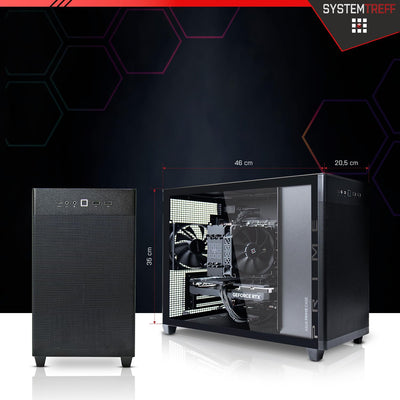 SYSTEMTREFF Mini PC Intel Core i5-14600K 14x5.3GHz | UHD 770 4K HDMI DX12 | 1TB M.2 NVMe | 16GB DDR4 RAM | WLAN Silent Desktop Computer Rechner für Büro Business Multimedia