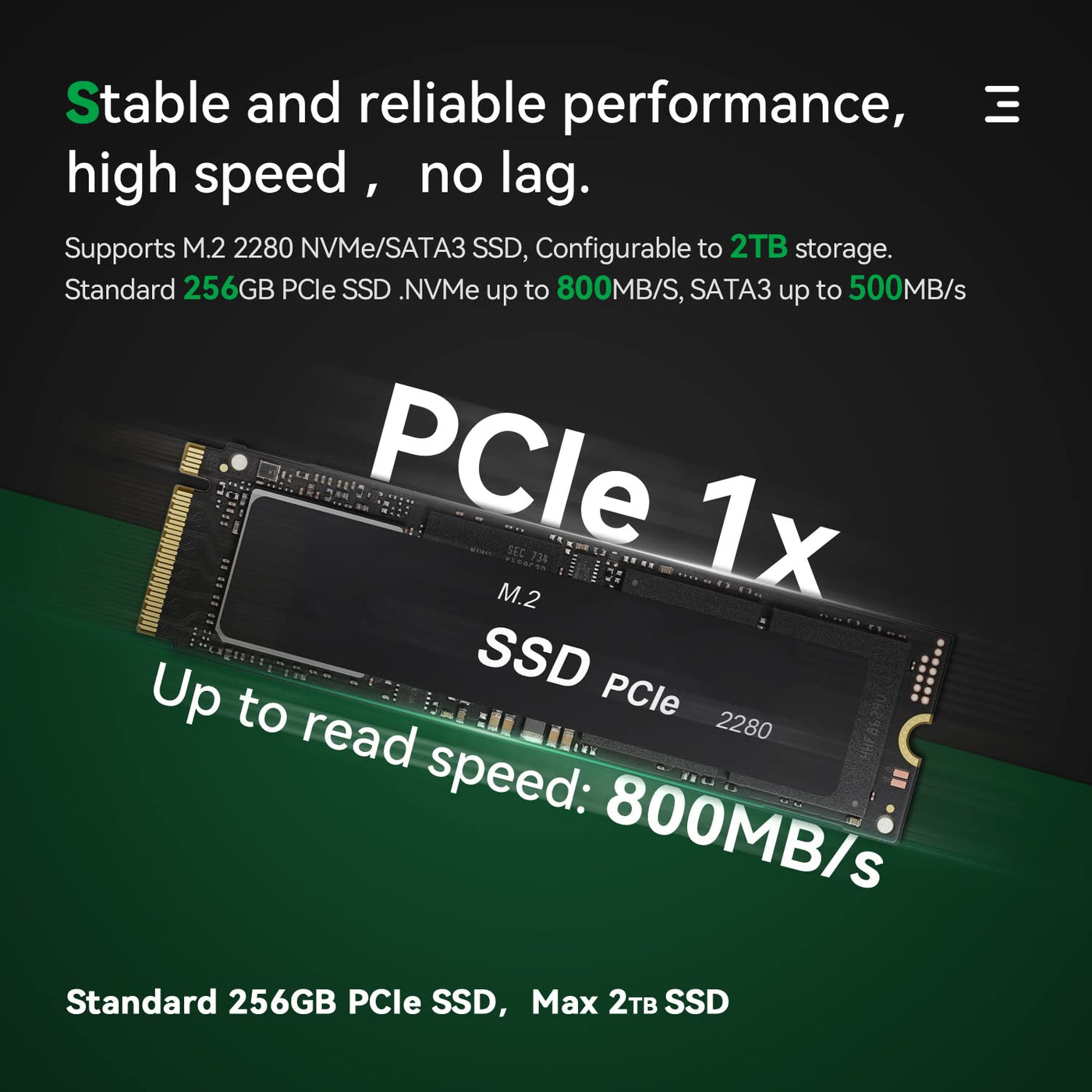 TRIGKEY Mini PC 12th Gen Intel Alder Lake-N100 Prozessor (bis zu 3,40GHz) Green G4 Mini Computer 11 Pro, 16G DDR4 3200Mhz 500G M.2 2280 SSD Mini Desktop PC, Dual HDMI, WiFi 6, BT 5.2, USB 3.2 Gen 2