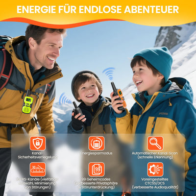 Walkie Talkie Kinder - Funkgerät Kinder Aufladbare,Spielzeug für 3-12 JäHrige Jungen,10 KanäLen,Hochauflösender Klangübertragung,Reichweite von 3km,Ideal für Outdoor-Abenteuer,Camping Und Wanderungen