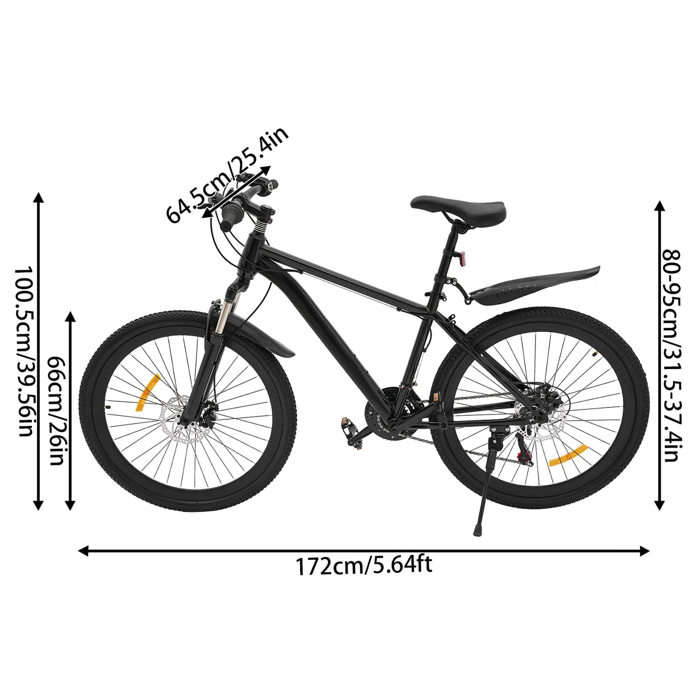 LOYEMAADE 26 Zoll Mountainbike 21 Gang Schaltung MTB Scheibenbremse Fahrrad,Stoßdämpfende Gabel,Vorne Federung Fahrrad