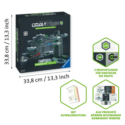 Ravensburger GraviTrax PRO Starter-Set Vertical 22426 - GraviTrax Starterset für Deine Kugelbahn - Murmelbahn und Konstruktionsspielzeug ab 8 Jahren, alleine bespielbar