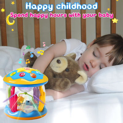 Baby Spielzeug Mädchen Junge Drehender Projektor 12 18 Monate mit Musik/Licht Kinderspielzeug ab 1 2 jahr Kinder Babyspielzeug Geschenk Frühes Lernen für Kleinkind