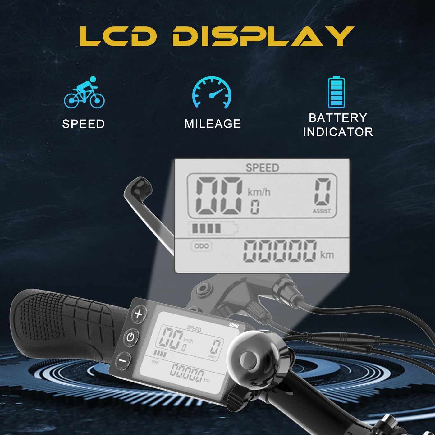 ELEKGO E-Bikes, 26 Zoll E Bike Herren Damen, 36V Abnehmbarer Lithium-Akku, 250W Motor MTB, E-Mountainbike mit 7-Gang-Elektrofahrrad Reichweite über 65KM, Ausgestattet mit stoßabsorbierenden Sitzen