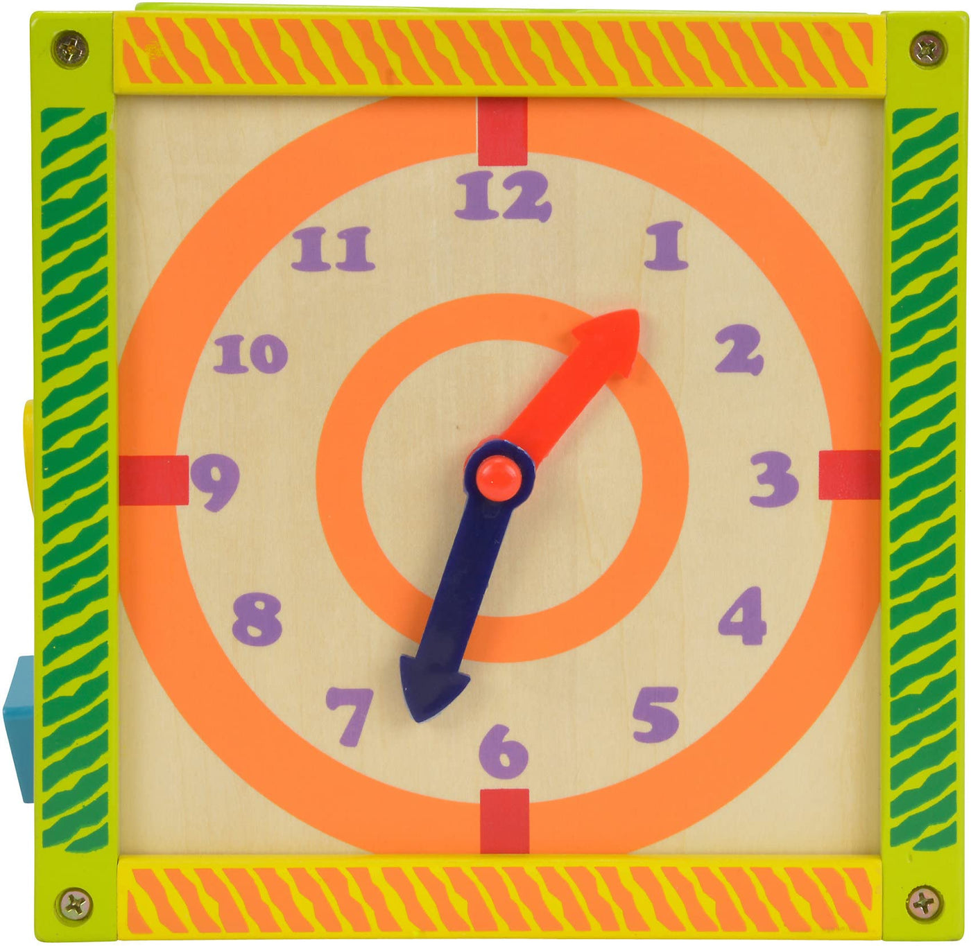 Eichhorn 100002235 buntes Spielcenter, Motorikwürfel mit Motorikschleife, Uhr, Motorikspiel, Drehspiel und 5 Steckbausteine, für Kinder ab 1 Jahr, Größe: 20x20x36 cm