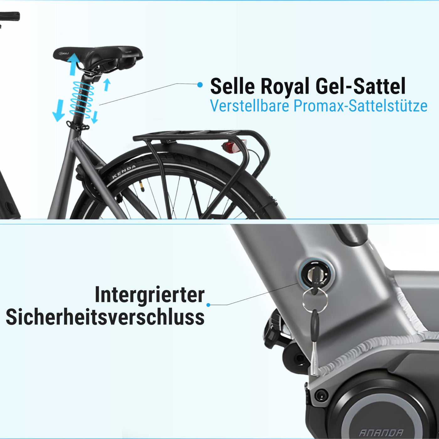 AsVIVA E-Bike B14 Stadtfalter 28 Zoll Citybike - Hollandrad für Damen & Herren | Elektrofahrrad Pedelec 25km/h | Tiefeinsteiger | 250W Motor - 36V 17.5 Ah mit bis zu 150 km Reichweite