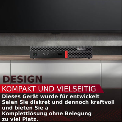 Lenovo Mini-PC ThinkCentre Core Full | Core i5 bis 3,50 GHz | RAM 32GB | NVMe SSD 512 GB WLAN | USB-C | Win 11 Professional Office 2021 36 Monate Garantie (erneuert)