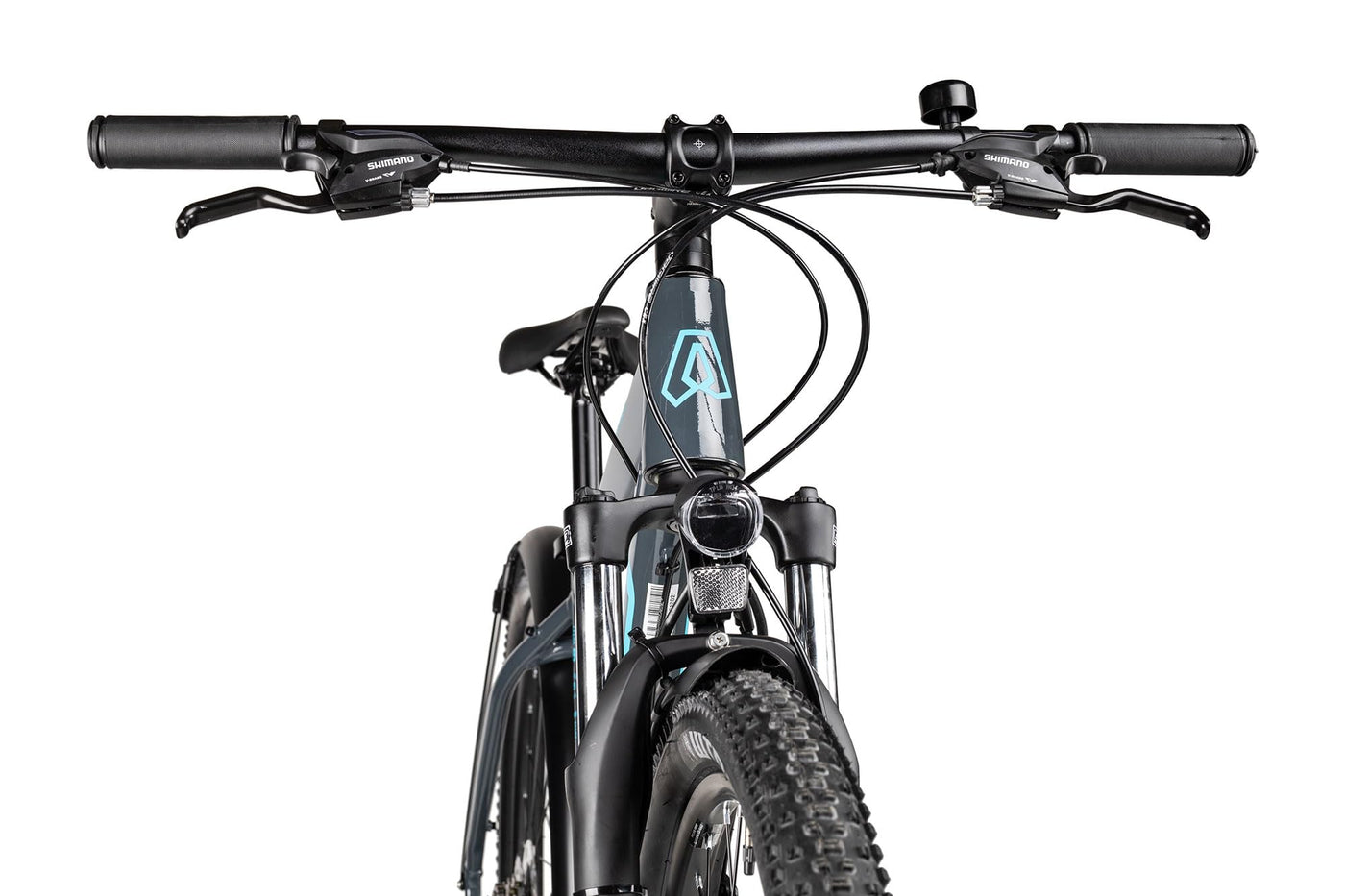 Axess Sandee ATB | straßentaugliches Herren-Mountainbike | MTB-Hardtail | 14-Gang Schaltung | Mechanische Scheibenbremsen, Farbe:Grey, Rahmengröße:19 Zoll