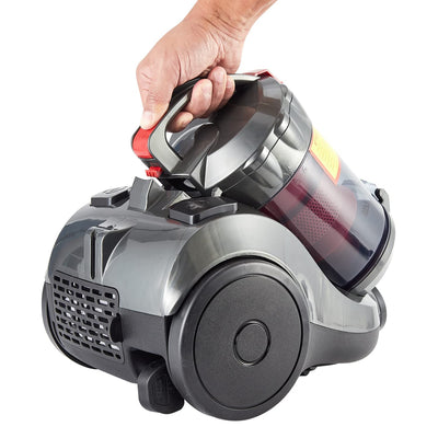 Akitas 800W Leistungsstarker beutelloser Zylinderstaubsauger Staubsauger mit deutschem Wessel Werk Düsenkopf für Hartboden und Teppich