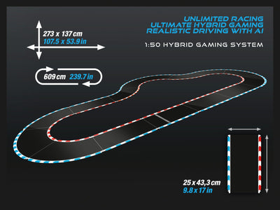 Carrera HYBRID Devil Drivers, Rennspaß der neuen Generation, Legendäre Rennboliden Porsche 911 GT3 R im Maßstab 1:50, Hybrid Technologie mit KIIUnterstützung, Steuerung per SmartphoneIApp