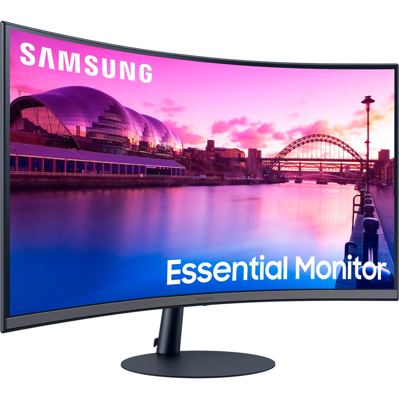Samsung Curved S39C Essential Monitor S27C390EAU, 27 Zoll, VA-Panel, Full HD-Auflösung, Eco Saving Plus, integrierte Stereo Lautsprecher, 4 ms Reaktionszeit, Bildwiederholrate 75 Hz, Schwarz