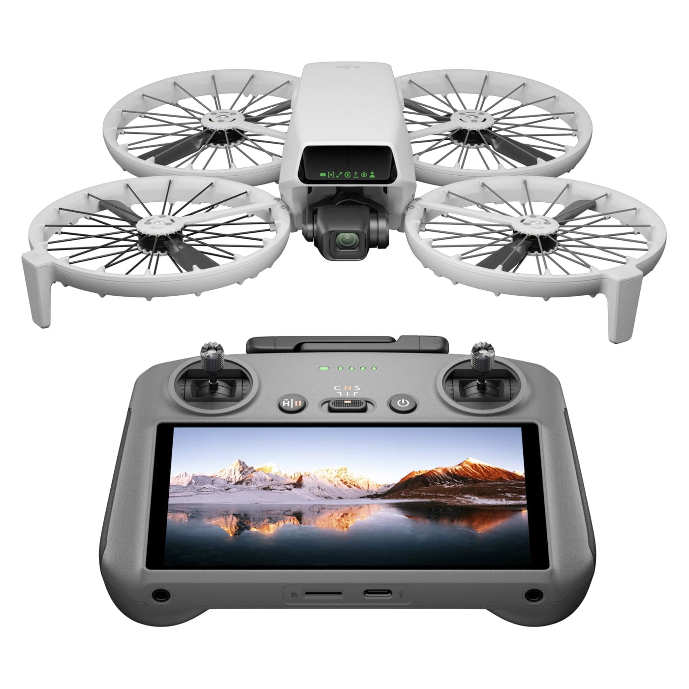 DJI Flip (RC 2 Fernsteuerung mit Bildschirm) – Mini Drohne mit Kamera 4K für Kinder, unter 249g, Follow-Me, 13 km HD-Übertragung, Handstart, 31 Min Flugzeit, Drohne mit Kamera Für Vlogs