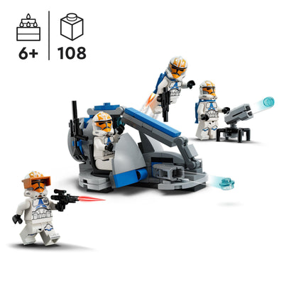 LEGO 75359 Star Wars Ahsokas Clone Trooper der 332. Kompanie – Battle Pack, The Clone Wars Spielzeug-Set mit Speeder-Fahrzeug inkl. Shootern und Minifiguren, kleine Geschenkidee für Kinder ab 6 Jahren
