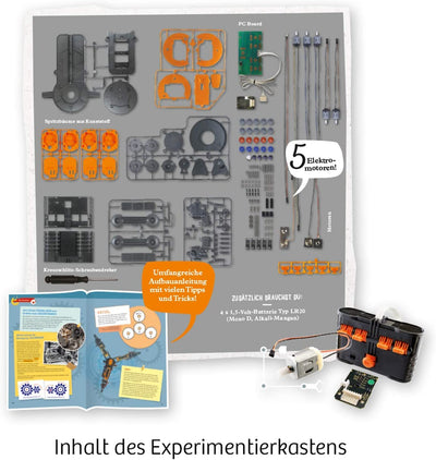 KOSMOS 620028 Roboter-Arm, Modellbausatz für deinen elektrischen Roboterarm, mit 5 Motoren und Steuereinheit, Einführung in die Welt der Robotik, Experimentierkasten