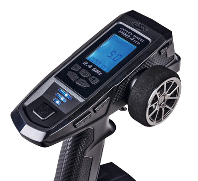 Carson 500500119 FS 4K Reflex Wheel Pro 4 2.4GHz LCD - RC Zubehör, Modellbauzubehör, Tuning Set, RC Fernsteuerung, Schwarz