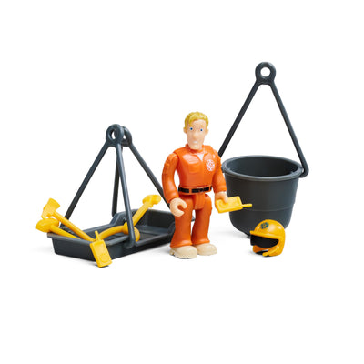 Simba Feuerwehrmann Sam Hubschrauber Wallaby II Update, automatischem Rotor, Licht, Sound, Seilwinde, Tom Figur, Zubehör, 34cm, ab 3 Jahre