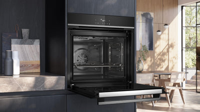 Siemens HB572ABS3, iQ300, Einbau-Backofen 60 x 60 cm, Air Fry, activeClean Pyrolyse Selbstreinung, LED-Touchbedienung, 3D Heißluft, Schnellaufheizung, cookControl10 Automatikprogramme, Edelstahl