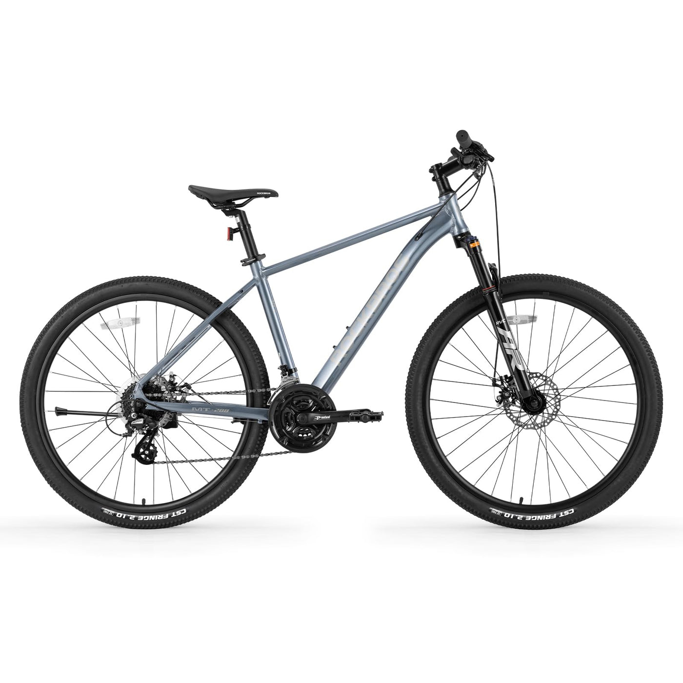 ROCKBROS MT·200 27,5 Zoll Mountainbike, Scheibenbremse Aluminium Fahrrad mit Altus M310 24 Gang Schaltung, 16/18/21 Zoll Rahmen für Herren und Damen Silber