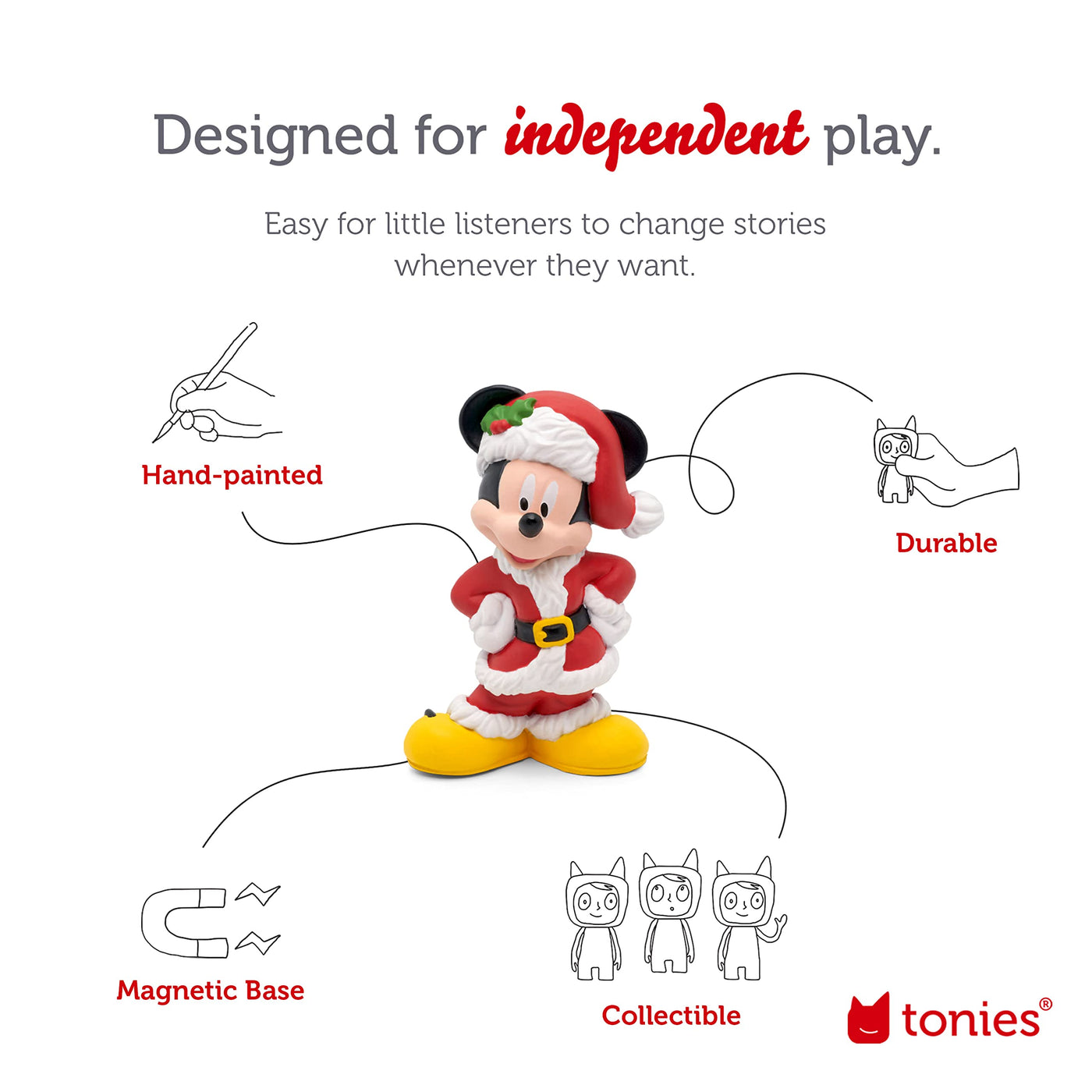 Tonies Holiday Mickey Mouse Audio Spielzeug Figur aus Disneys Weihnachten auf der ganzen Welt