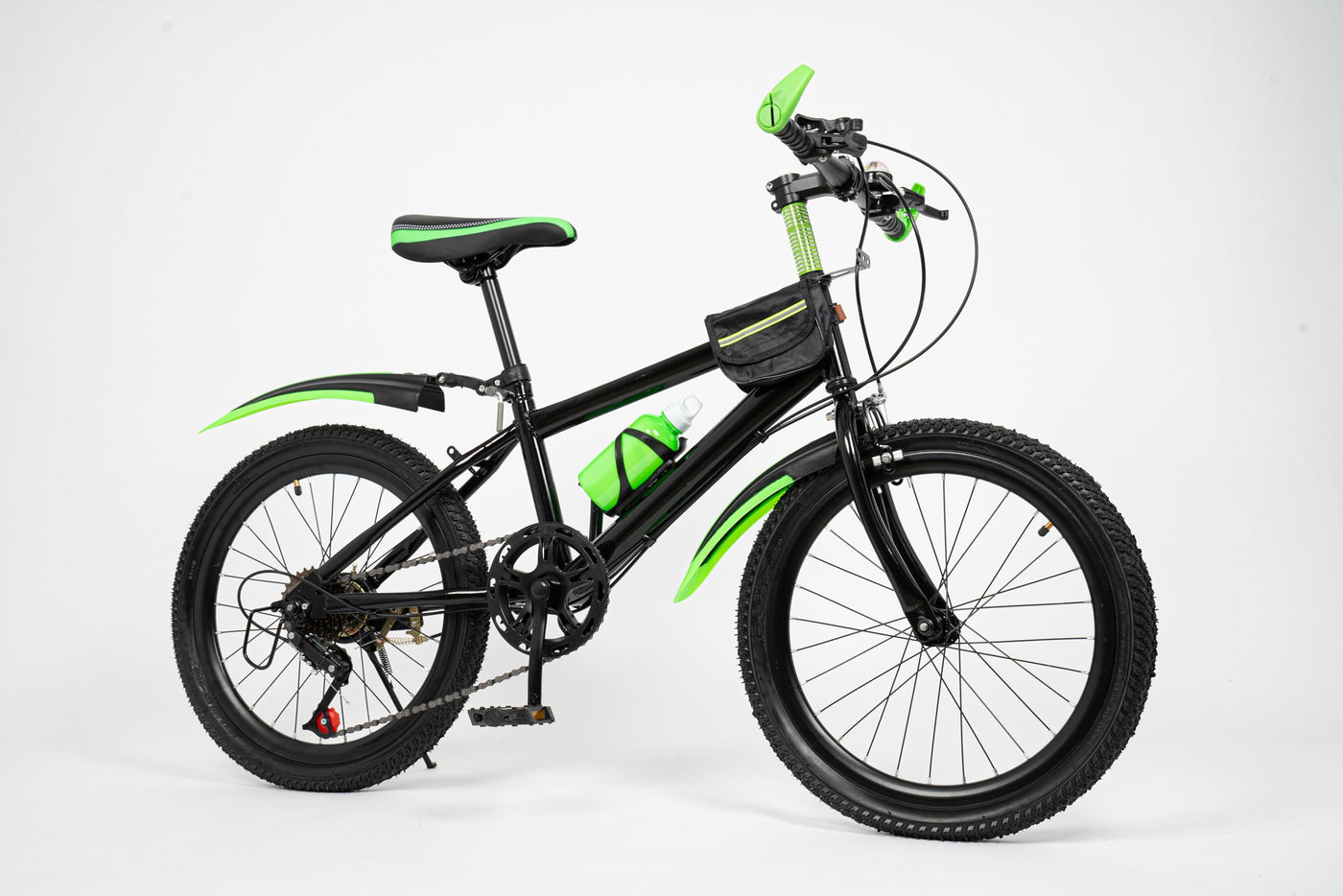 TaNeHaKi 20 Zoll Mountainbike Bicycle Mädchen Grün 7-Gang Damenfahrrad MTB Fahrrad Jugendrad Spielrad Mountainbikes Für Herren Damen (Grün)