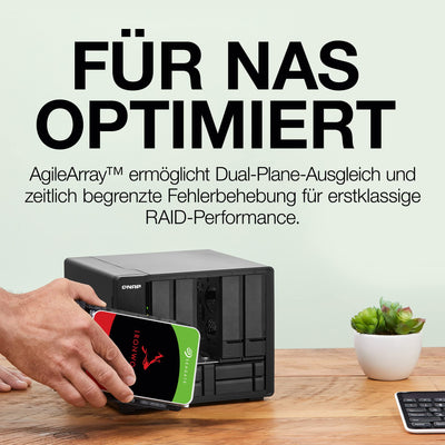 Seagate IronWolf 2 TB interne Festplatte NAS HDD, 3.5 Zoll, 5400 U/Min, CMR, 64 MB Cache, SATA 6 GB/s, silber, FFP, inkl. 3 Jahre Rescue Service, Modellnr.: ST2000VNZ03